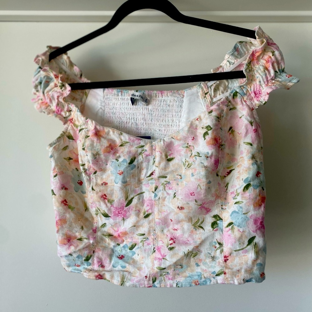 Abercrombie floral crop top